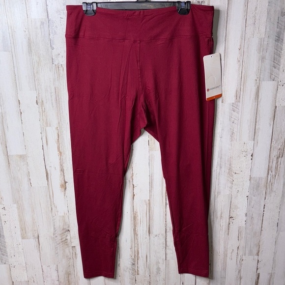 Leggings Depot Pants - Leggings Depot Burgundy Leggings Size 1X
